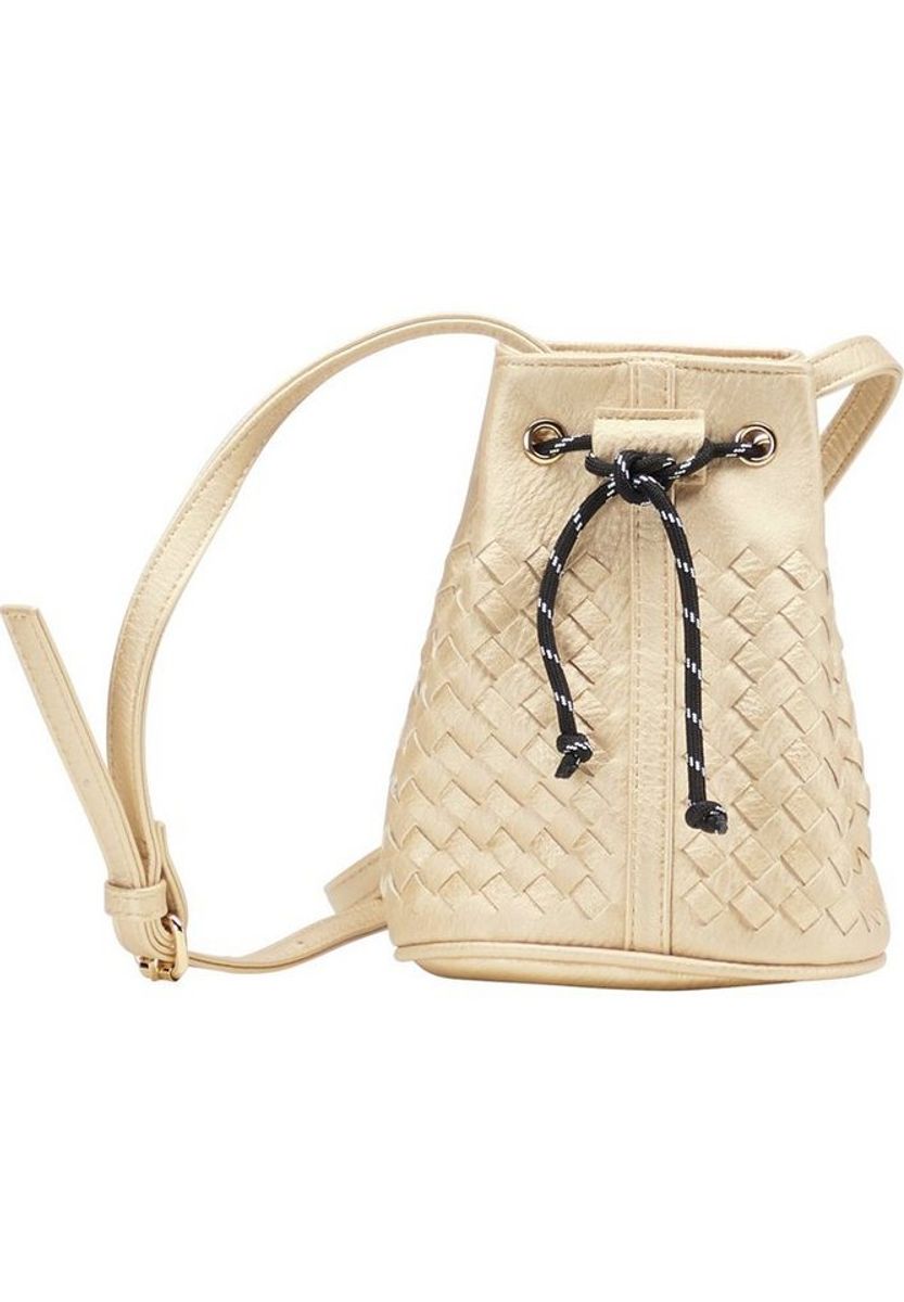 Ein Bild einer myMo Beuteltasche mit Flechtmuster