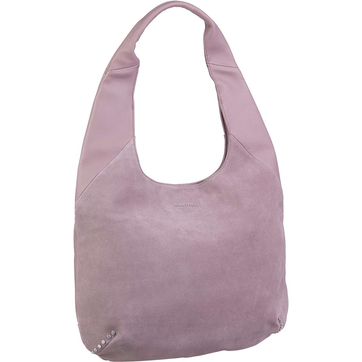 Ein Bild einer Marc O'Polo Handtasche, Nila Hobo Bag L Luxury Suede Handtasche in rosa für Damen